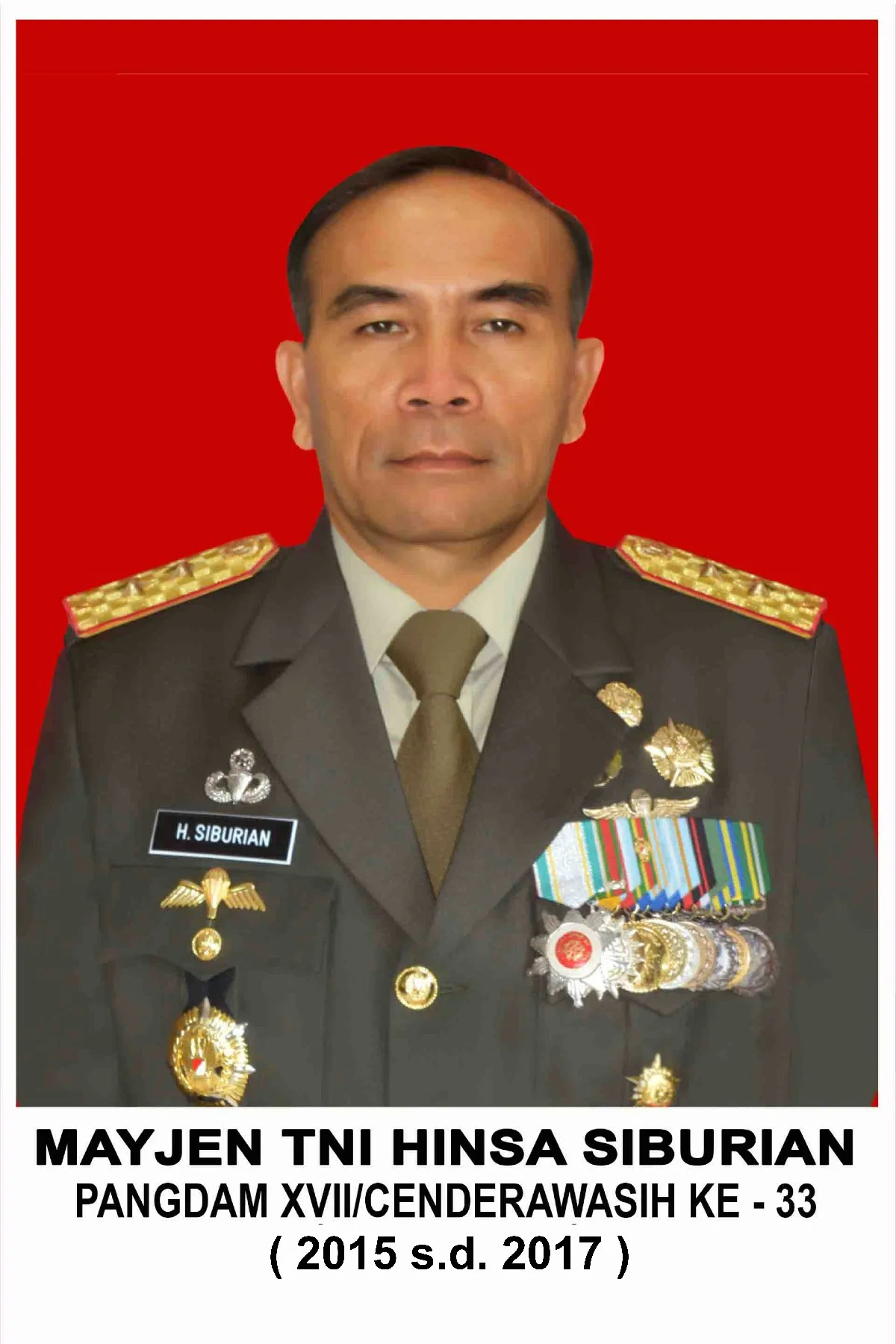 MAYJEN TNI HINSA SIBURIAN
