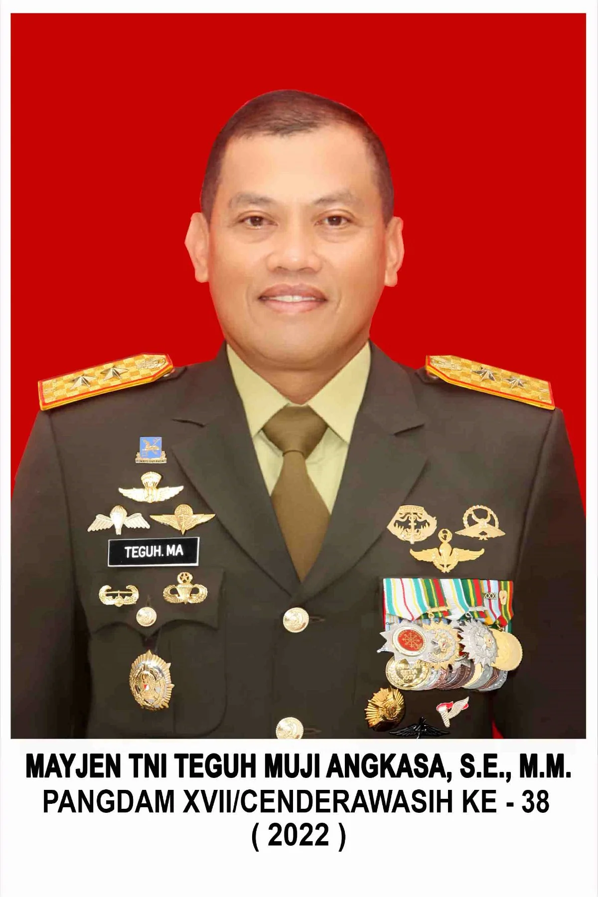 MAYJEN TNI TEGUH MUJI ANGKASA, S.E., M.M