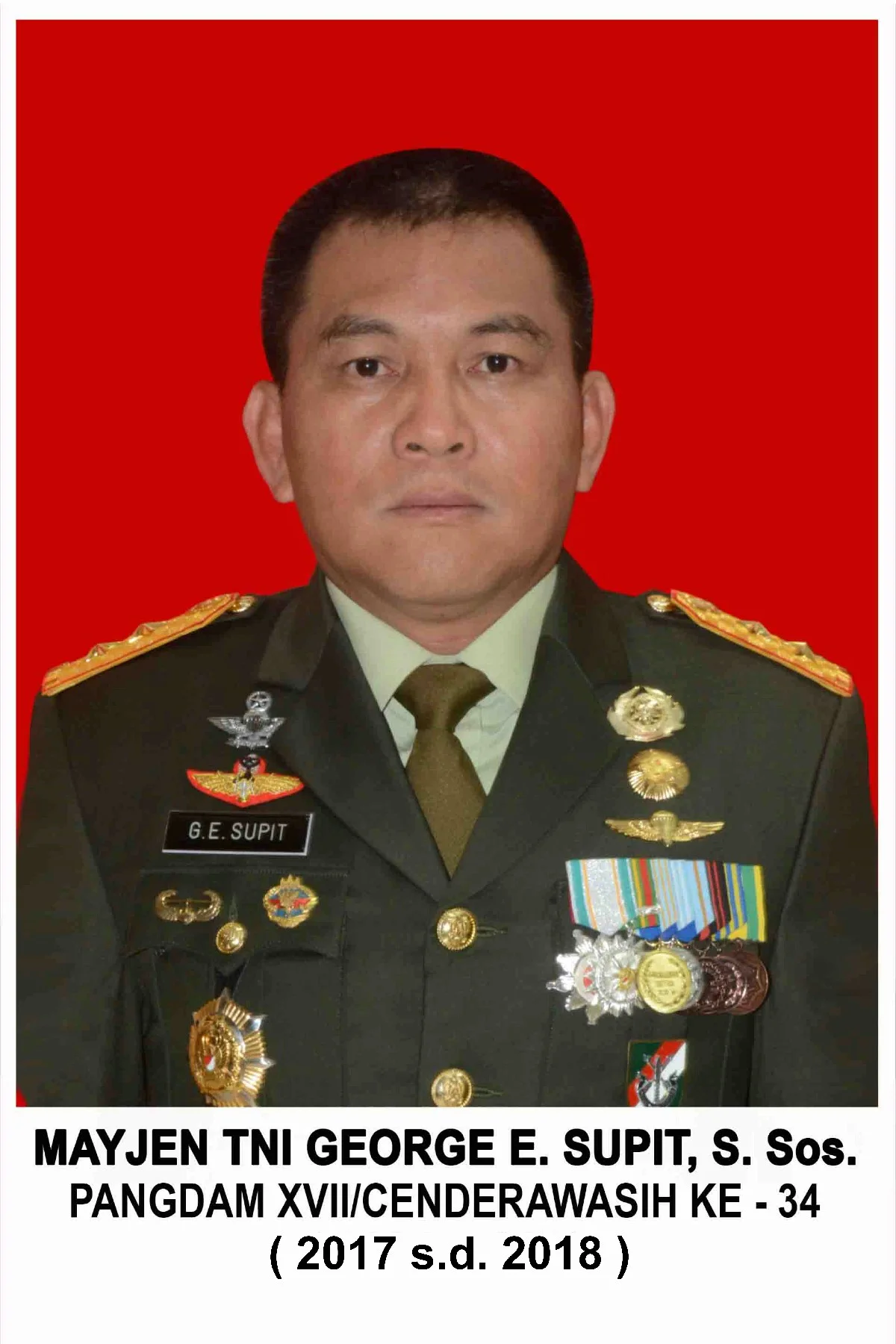 MAYJEN TNI GEORGE E. SUPIT, S.SOS
