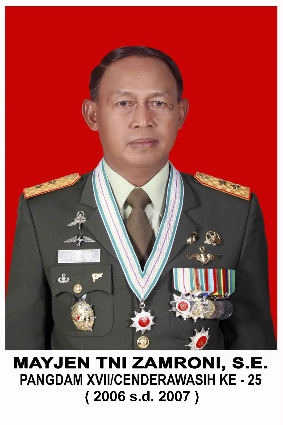 MAYJEN TNI ZAMRONI, S.E