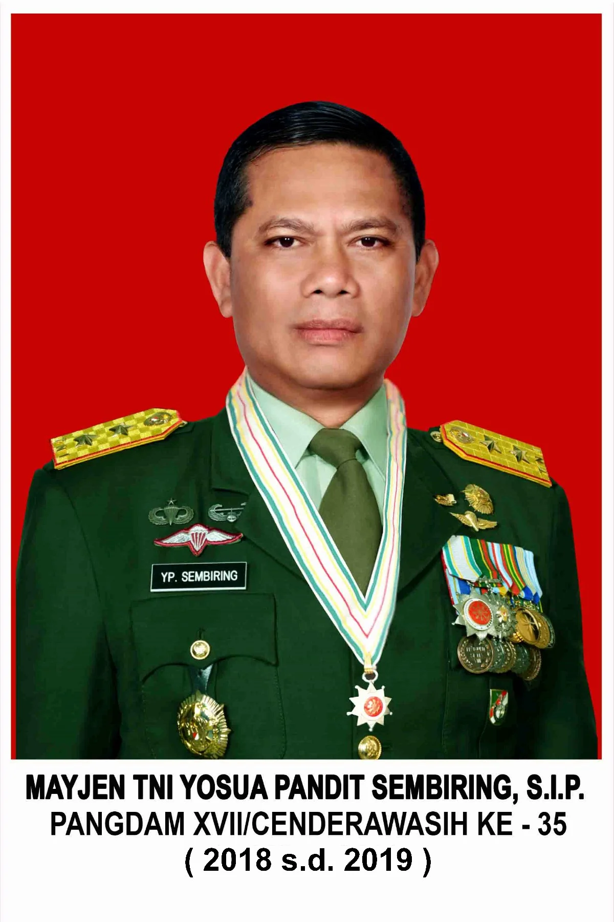 MAYJEN TNI YOSUA PANDIT SEMBIRING, S.I.P