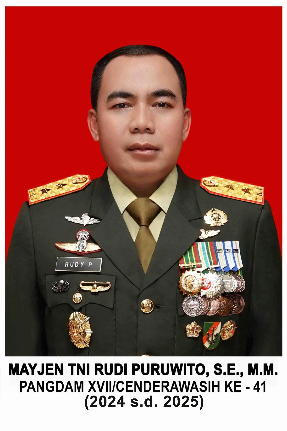 MAYJEN TNI RUDI PURUWITO, S.E., M.M