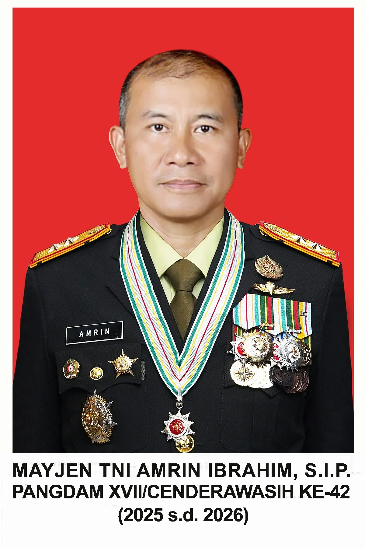 MAYJEN TNI AMRIN IBRAHIM, S.I.P