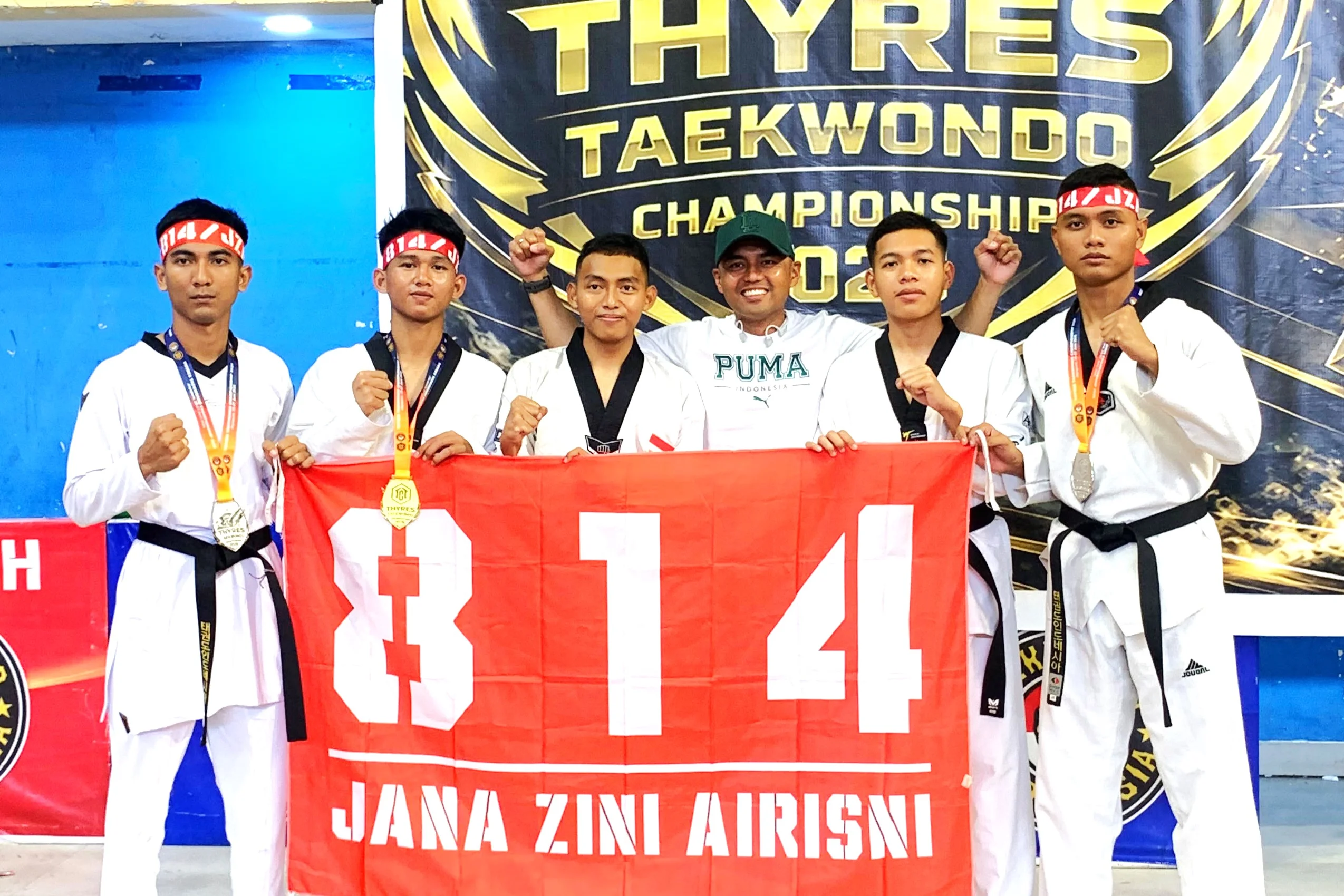 Tak Hanya Tangguh di Medan Tugas, Prajurit Yonif TP 814/JZA Juga Berjaya di Arena Taekwondo