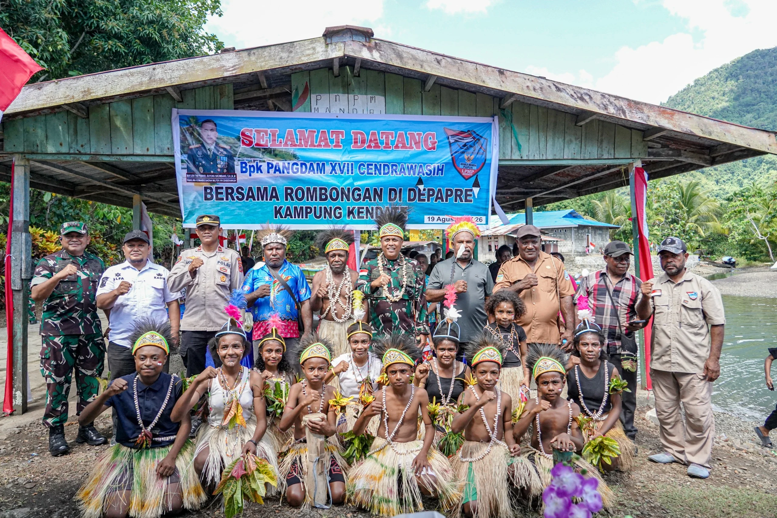 Pangdam XVII/Cenderawasih Dorong Kampung Kendate Maju melalui Program Kampung Nelayan Merah Putih