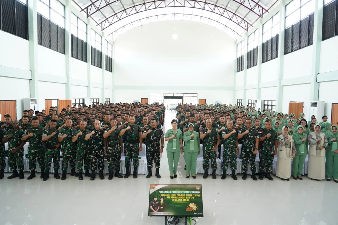 Pangdam Cenderawasih Ajak Prajurit Korem 173/PVB Bersyukur, Jaga Integritas, dan Siapkan Masa Depan