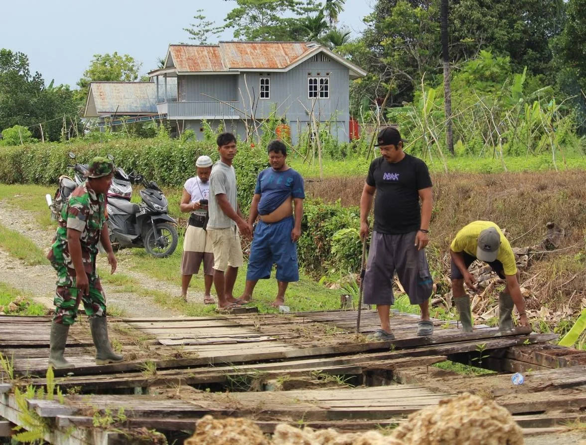 Program Jembatan Garuda Bergerak Maju, TNI dan Warga Bersatu Bangun Akses Baru di Bonggo