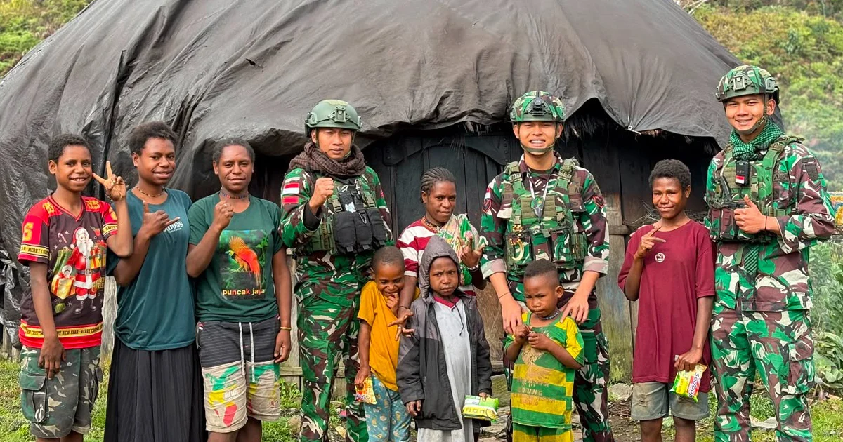 Silaturahmi Penuh Keakraban, Satgas TNI Dengarkan Aspirasi Warga Kampung Nume