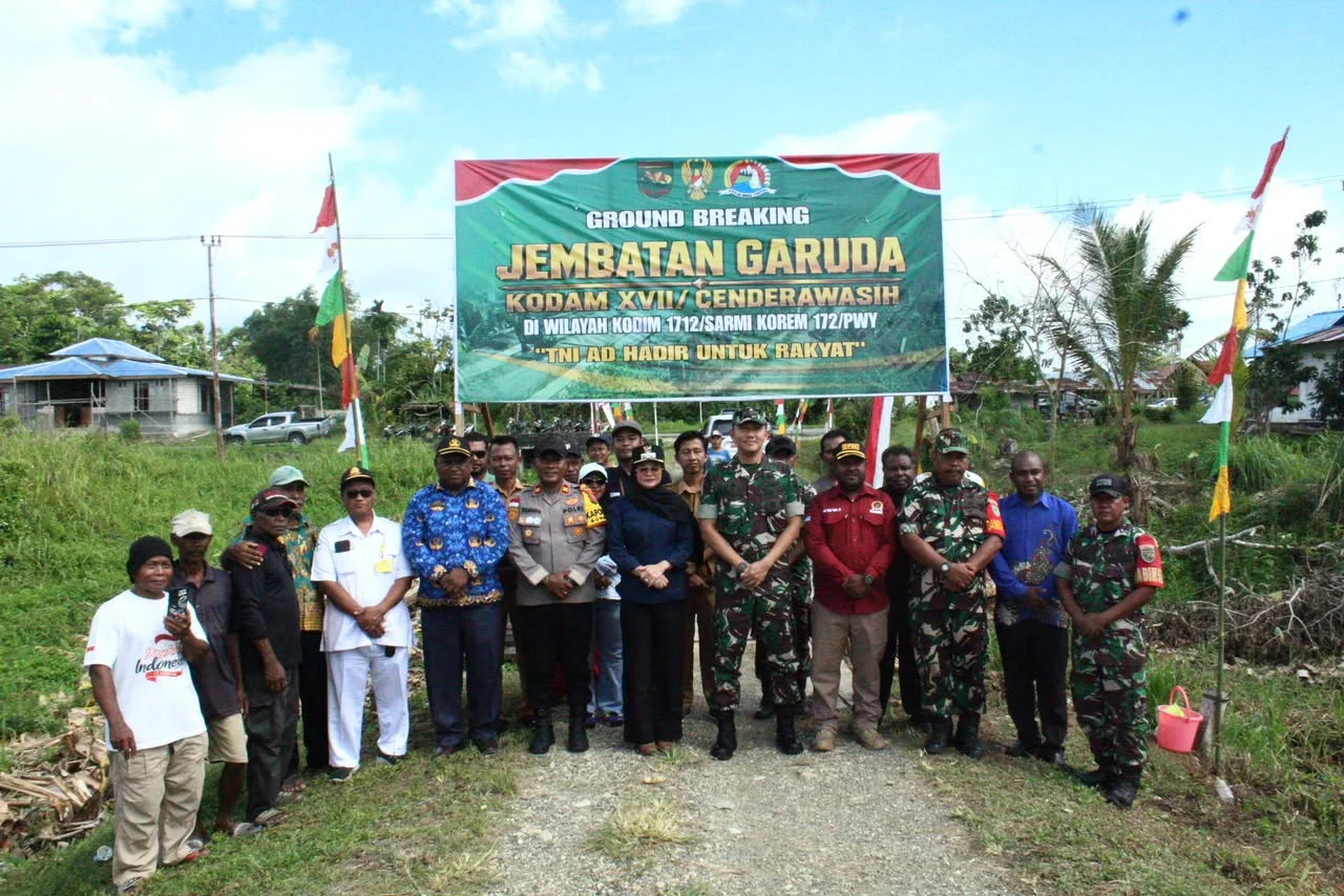 Ground Breaking Jembatan Garuda di Sarmi Dimulai, Harapan Baru bagi Mobilitas dan Perekonomian Warga Bonggo
